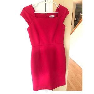 Calvin Klein Bright Pink Sheath Dress